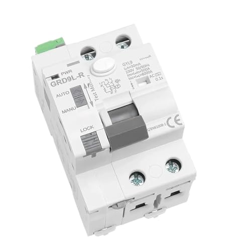Disyuntor con reconexión automática GRD9L-R de 2 polos y 40A para protección diferencial AC