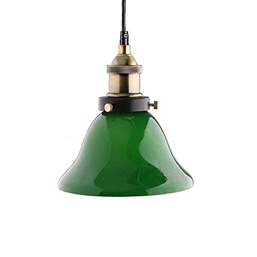 Lustre banquier vert pour table de salle à manger et salon rétro