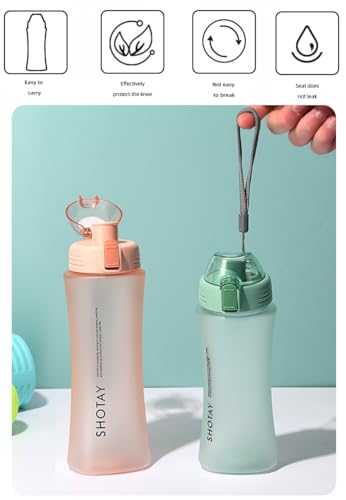 Image of THE VENTI SHOTAY Classic Unbreakable Water Bottle with Sipper BPA Free, Leak-Proof Water Bottle Ideal for Office, Sports, School, Gym (660ML-Green)