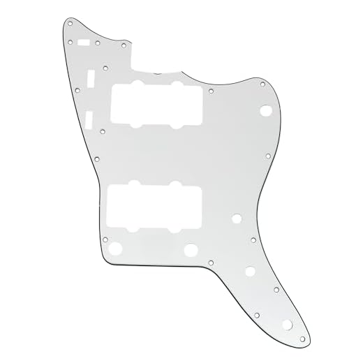 Musiclily Pro 13 Agujeros Guitarra Golpeador para USA Vintage 60s Jazzmaster y SQ Classic Vibe, Blanco 3 capas