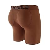 BRODDLE Mens Package and Butt Padded Underwear Enhancing Boxer Briefs… (Dark Brown, l)