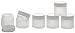 Produktbild Matt Glas-Tiegel 30 ml m. Deckel, Leere Kosmetex Glas Creme-Dose, Kosmetik-Dose, 6× 30 ml Mattglas Weiß Deckel
