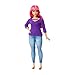Produktbild Barbie GHR59 - Reise Daisy-Puppe aus Traumvilla Abenteuer, kurvig mit pinkfarbenem Haar, ca. 29 cm groß, in lila Oberteil, Geschenk für 3- bis 7-Jährige