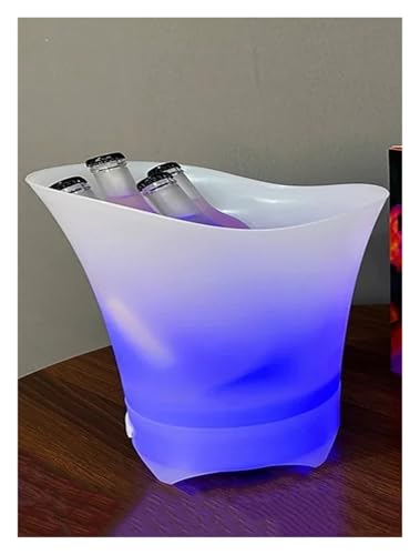 Cubo de hielo musical y luminoso para enfriar botellas al aire libre 2