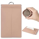 ゴミ箱ポーチ 携帯ゴミ箱 トラッシュポーチ 携帯ごみ入れポーチ バネ口ポーチ ポーイ カラビナ＆側面ポケット付 携帯ゴミ入れ 携帯 ティッシュ お菓子 小物入れ 散歩 アウトドア ポーチ 吊り下げ 吊るせる カラビナ（ピンク）