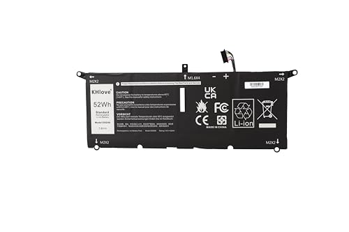 KHlove 52Wh DXGH8 Laptop Battery for Dell XPS 13 7930 9380 9370 13 7391 7390 2-in-1 7490 Latitude E3301 3301 Vostro 5391 5390 Series P113G001 P82G P82G00001 0H754V H754V 0H754V G8VCF G8VCF6C HK6N5