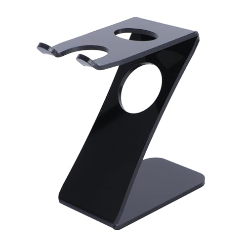 BESTYASH Acrylic Bearded Brush Holder Set Stand for Shaving Brush Razor Professional Design with Double Hooks Portable Easy to Clean for Home Travel