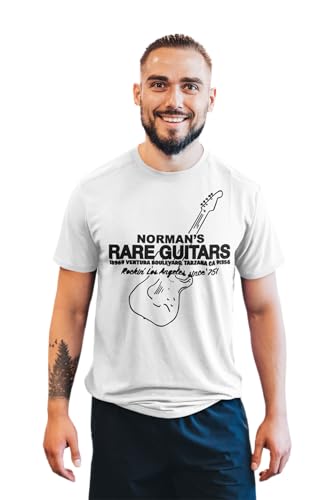 Image of Overtone T-shirts Norman's Rare Guitars White T-Shirt as seen in The Movie Forgetting Sarah Marshall