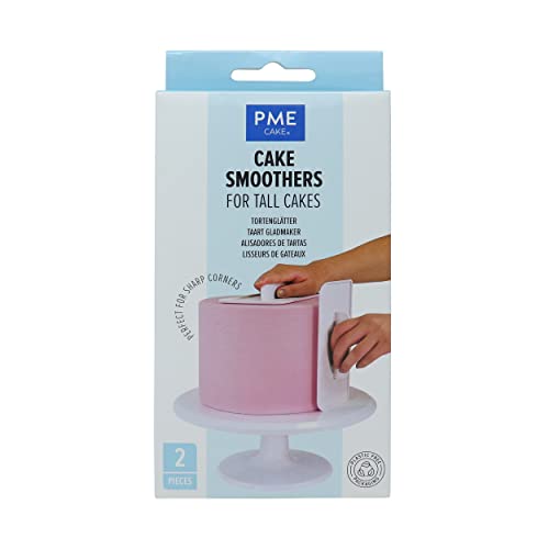 PME SE033 Cake Smoothers, Set of 2, Plastic, White