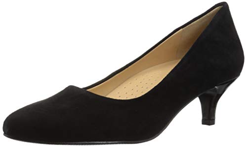 Trotters Women's Kiera Pump, Black Suede, 8.5 W US