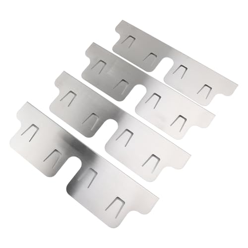 Cubierta de Espacio de Longitud Ajustable de la Estufa de 4 Piezas de Estufa para la Cocina, Cubiertas de Plata de Acero Inoxidable 35 70 Cm / 13.78 27.56 Pulgadas de Longitud Flexible, Accesorios