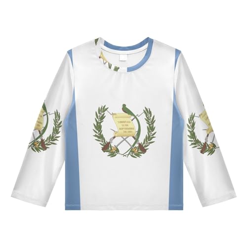 Image of Aflyko Patriot Boys' Rash Guard Shirts Flag of Guatemala Swim Shirt 3-12T