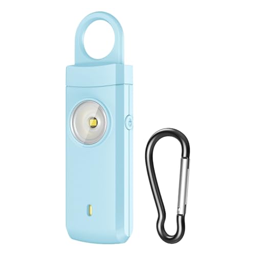 個人安全警報器 LED懐中電灯内蔵 9.9x2.9x1.6cm 緊急安全警報 自己防衛キーホルダー 大音量安全サイレンとコンパクト 子供 女性 アウトドア 旅行 深夜用.