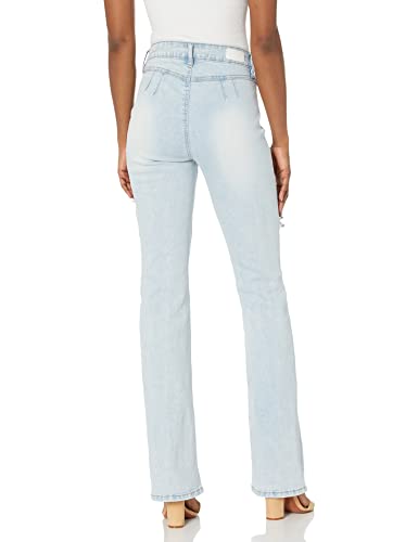 dollhouse Women's Flare Jeans with Destruction2