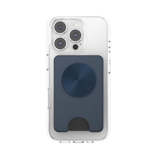 Image of PopSockets Kick-Out Wallet for MagSafe, Adjustable Kickstand, Magnetic Stand, Blue - Navy