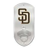 FANMATS 45359 MLB - San Diego Padres Wall Bottle Opener | Chrome | 8.5" x 4" x 1.25 | SD Primary Cap Logo