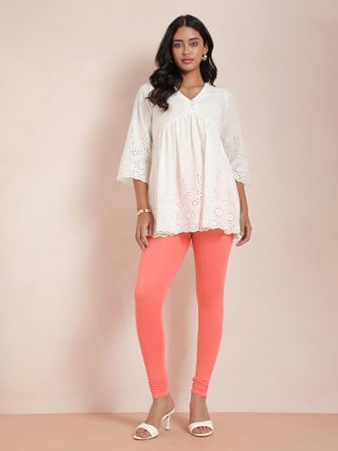 Image of TWIN BIRDS Tailored Cut and Classic Fit Super Stretchable Elastane Fabric Churidar Leggings for Women