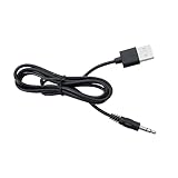 PROTEAR 3.5mm Male AUX Audio Jack Cable to USB 2.0 Adapter Cord Wireless Bluetooth Headphones, Rechargeable Earmuff, Replacement Charging Cable, Black