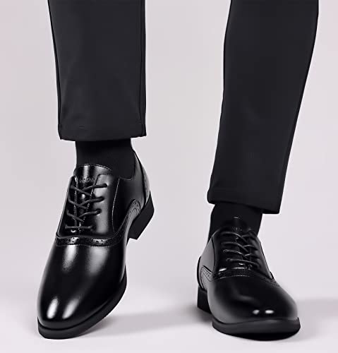 kkdom Mens Classic Lace up Dress Shoes Formal Oxford Business Shoes for Men2