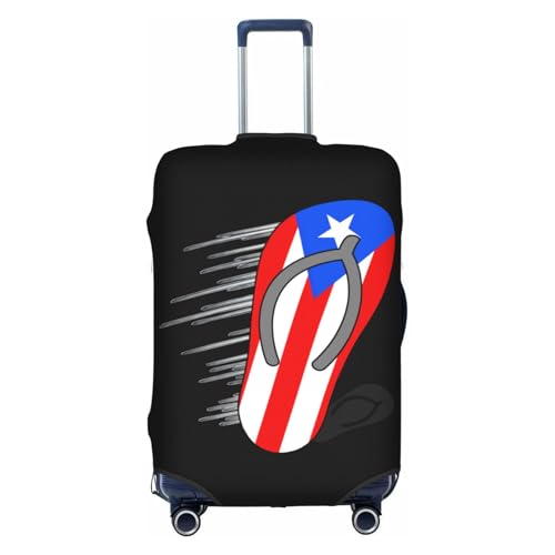Travel Luggage Cover Funny Puerto Rico Flag Fashion Washable Baggage Suitcase Protector Fit For Luggage Medium