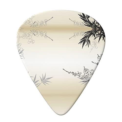 Lot de 6 médiators Zen en bambou et fleurs de cerisier pour guitare acoustique, guitare électrique, basse, ukulélé… - Les Beatles, Paul McCartney, John Lennon, RIngo Starr, George Harrison Lot de 6 médiators Zen en bambou et fleurs de cerisier pour guitare acoustique, guitare électrique, basse, ukulélé… – Image 4
