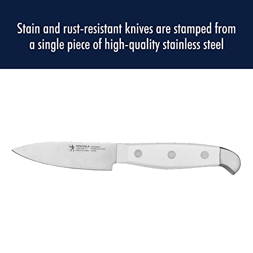 HENCKELS Statement Razor-Sharp 15-Piece White Handle Knife Set with Block, German Engineered Knife Informed by over 100 Years of Mastery - Image 6