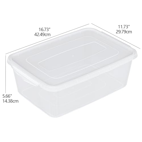 Boîtes de rangement verrouillables avec couvercle clipsable transparent 16L - 3
