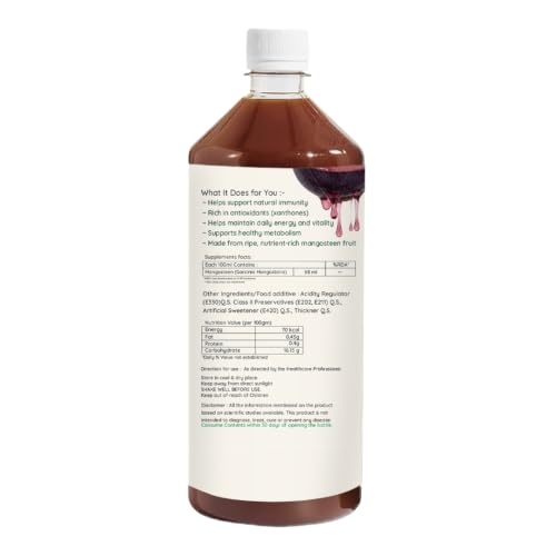 Image of Bhumija Lifesciences Mangosteen Juice - Antioxidant Rich Mangosteen Juice for Immunity Booster, Skin Brightening, Anti Aging & Digestive Support | Herbal Detox Health Drink