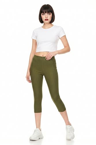 Image of Leggings Depot Women's Cotton Blend Stretch Pull-on Jeggings Casual Pants with Pockets (Available in Plus Size)