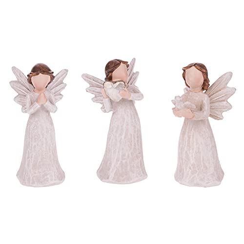my.angel-art | GLAUBE + LIEBE + HOFFNUNG | kleines Engel Set | Schutzengel-Set mit 3 Engeln | Engel Geschenk zur Hochzeit, Taufe, Kommunion | weiße Gewänder | ca. 7cm Cover