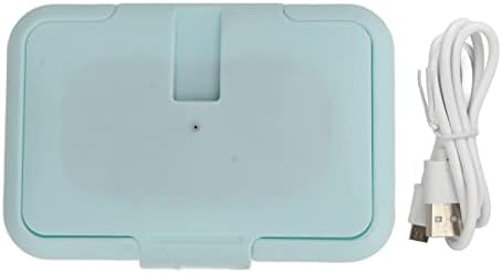 Fabater Portable Baby Wipe Warmer Constant Temperature Wet Wipes Dispenser Keep Wipes Moist Warm Even Heating for Sensitive Device 10H Timer (Light Blue) - 5