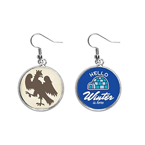 Pendientes de águila real para lucir con abrigos en el hielo de invierno