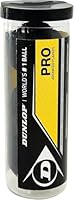 Dunlop Squashbälle Pro doppelGelb, 3 Stück in der Dose, Offizieller Turnier-Squashball, Nicht angegeben, Yellow (or possibly Black)