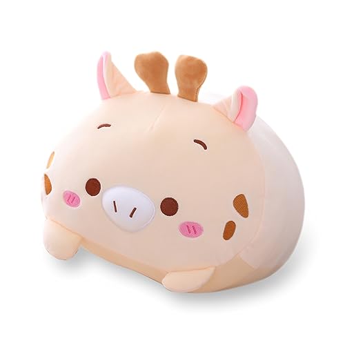 AIXINI 23.6 inch Cute Deer Plush Stuffed Animal Cylindrical Body Pillow,Super Soft Cartoon Hugging Toy Gifts