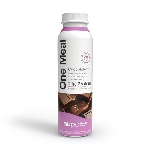 NUPO One Meal Chocolate Meal Replacement Shake with 24 Vitamins and Minerals | High in Protein & No Added Sugar | Tasty Weight Loss Shakes for Women & Men (12 x 330ml)