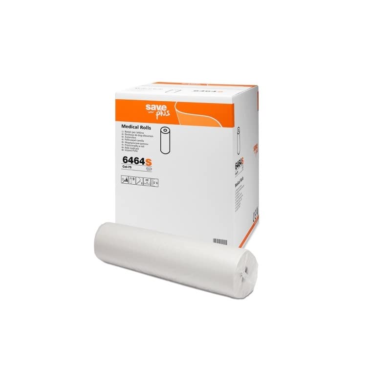 Draps d'examen double épaisseur gaufré blanc 50cm ECOLABEL Carton de 9 rouleaux