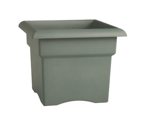Bloem Fiskars 14 Inch Veranda 3 Gallon Box Planter, Thyme Green
