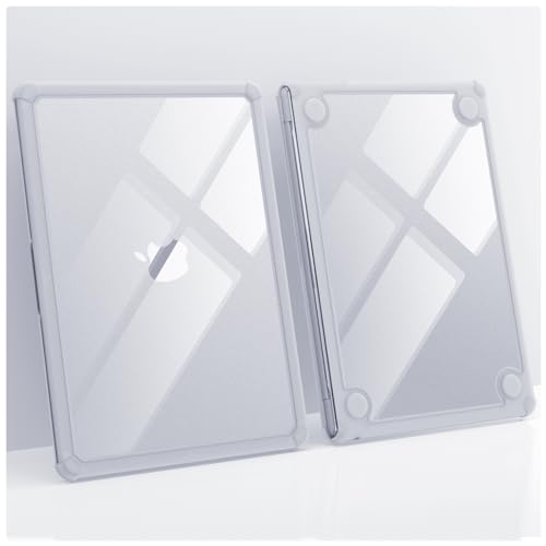 Image of Soonjet for MacBook Air 13 inch Case | M5 M4 M3 M2 2026-2022 13.6'' | Profi ShockBumper | Military Drop Protection | Clear Hard Shell Cover | Crystal Clear