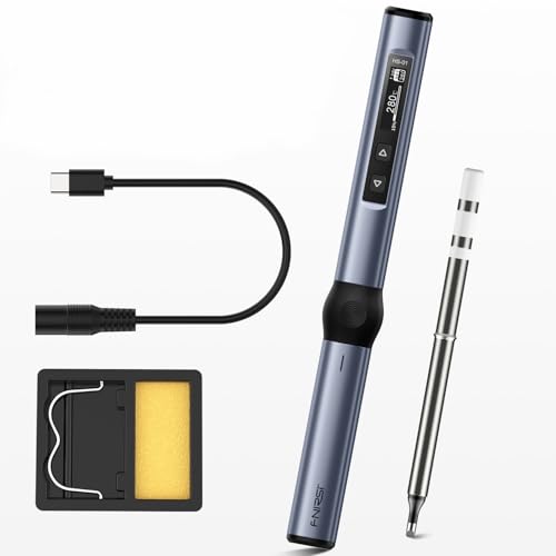 Fer a Souder,Mini Soldering Iron DC/PD Kit De Soudeur Numérique (96 W/65 W) Chauffage Rapide 80-420 °C 1 Pointe De Soudage Affichage Numérique Oled Arrêt Automatique