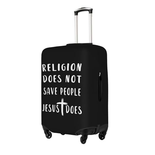 Travel Luggage Cover Religion Does Not Save People Jesus Does Fashion Washable Baggage Suitcase Protector Fit For Luggage X-Large2