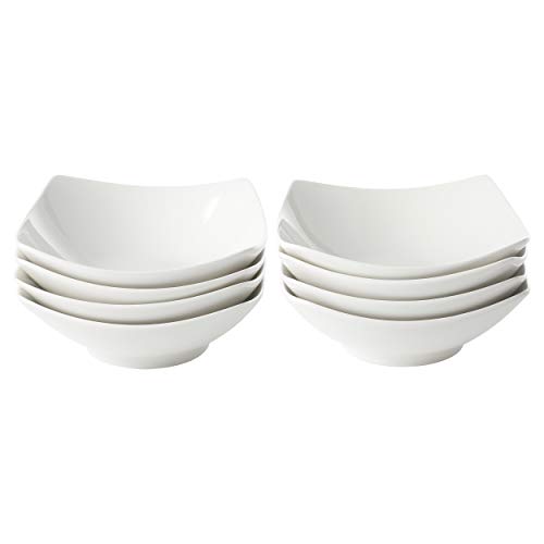Image of Gibson Home Zen Buffet Dinnerware, 8-Piece Porcelain Chip and Scratch Resistant Bowl Set, White