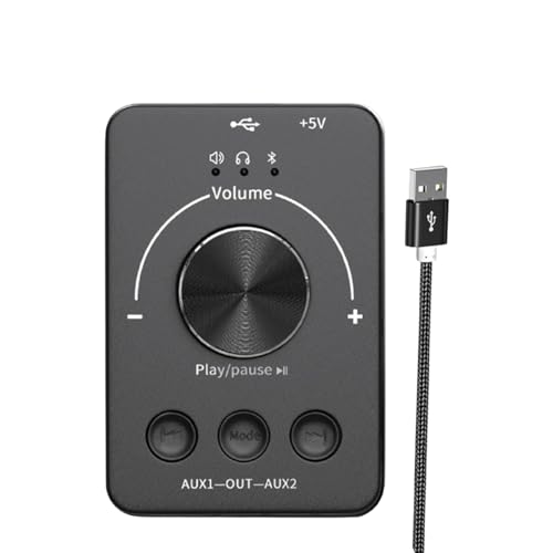 Contrôleur de volume USB Bluetooth avec commutateur audio 3.5 mm pour PC et casque - 4