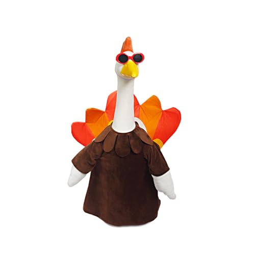 MXVPY Porch Goose Turkey Outfits Lawn Goose Thanksgiving Costume Yard Decor (Turkey Outfit, One Size)