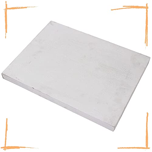 Planche d'échafaudage en bois blanc style shabby vintage - Décoration en bois de conifère - Planche en bois - Étagère murale - Commode - Blanc - 40 cm Cover