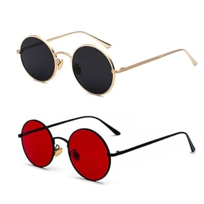 TYFGRT Pack De 2 Gafas De Sol Redondas Con Lente Roja, Unisex, Retro, Marco De Metal - Accesorios De Moda Personalizados Decoración | Ya disponible en tu tienda friki favorita! En mundofriki.es! TYFGRT Pack De 2 Gafas De Sol Redondas Con Lente Roja, Unisex, Retro, Marco De Metal - Accesorios De Moda Personalizados Decoración | Ya disponible en tu tienda friki favorita! En mundofriki.es!