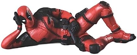 Car Ornaments Deadpool Personality Car Ornament Action Figure Sitting Model Anime Mini Doll Car Decoration Car Accessories (Color Name : Pink)