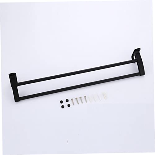 Porte serviette de bain double Tofficu à séchage rapide noir - 5