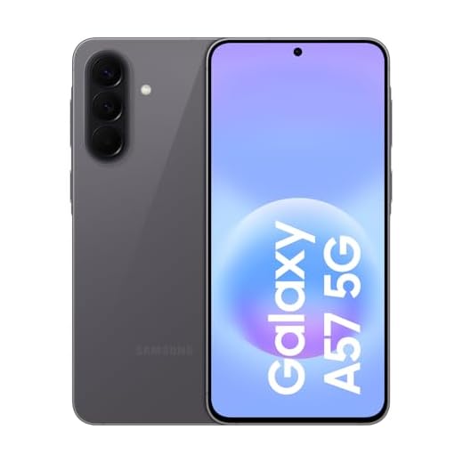 Samsung Galaxy A57 5G, Schlankes AI-Smartphone, Awesome Intelligence, 256 GB Speicherplatz, 50 MP Weitwinkel-Kamera, Bis zu 2 Tage Akkulaufzeit, IP68, Awesome Gray, 2,5 Jahre Herstellergarantie