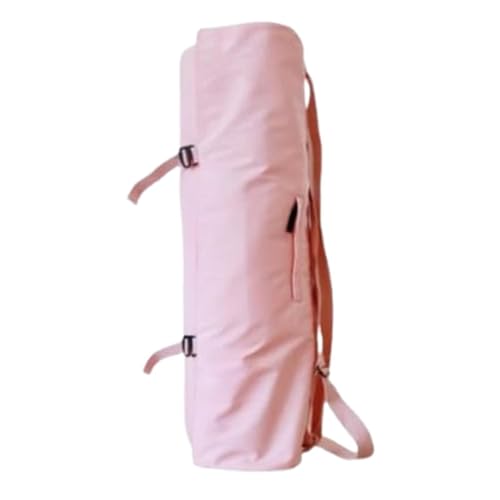 predolo Yoga Mat Carrier Bag with Storage Compartments Crossbody Design for Fitness Activities, Pink