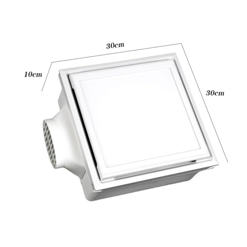 Ventilador de ventilación para techo integrado 30x30cm con luz para baño y cocina, extractor potente de alta potencia miniatura 2